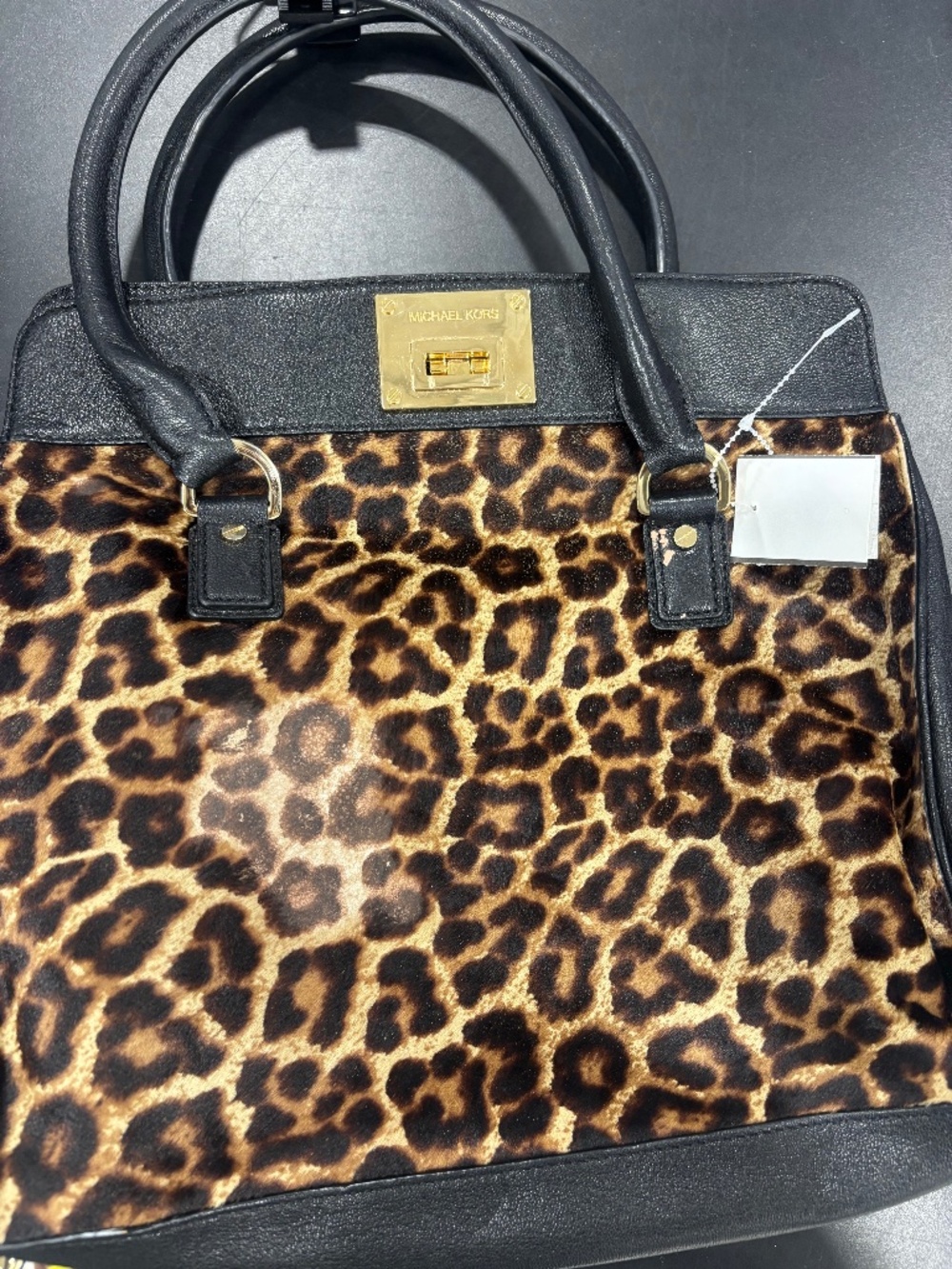 Vintage Michael Kors Hamilton Leopard Haircalf Satchel